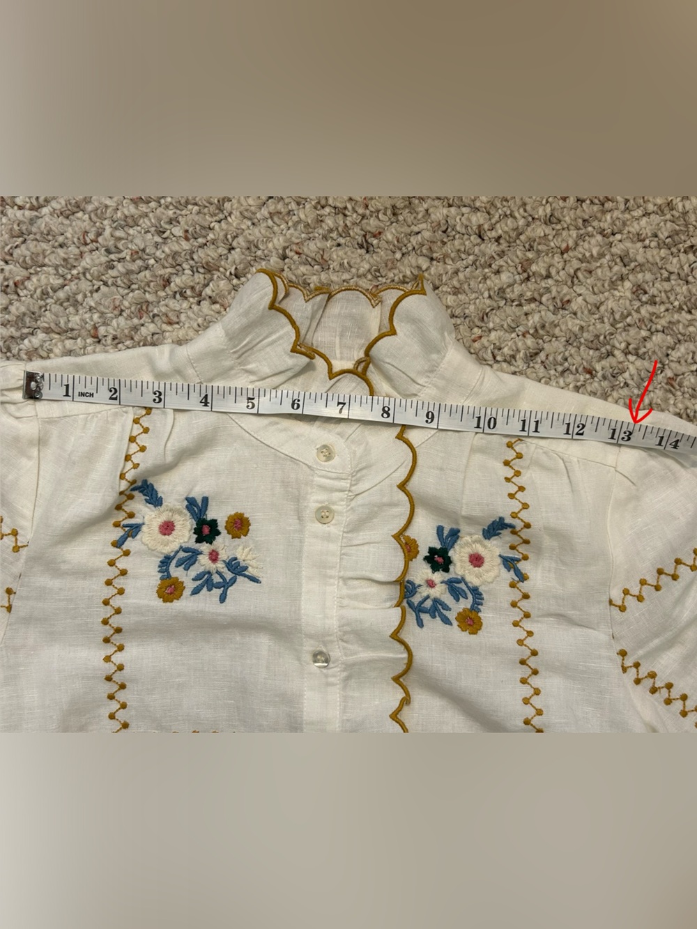 Chlo Shirt - Sezane x Lucia Vergara - Aciano Embroidery - US2 / FR34 - Picture 12 of 14